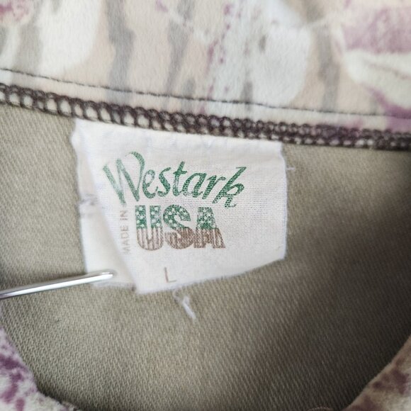 VTG 90's Mossy Oak Camo Hunting Shirt Shacket Men's Large Snap Front USA Made - Picture 6 of 11